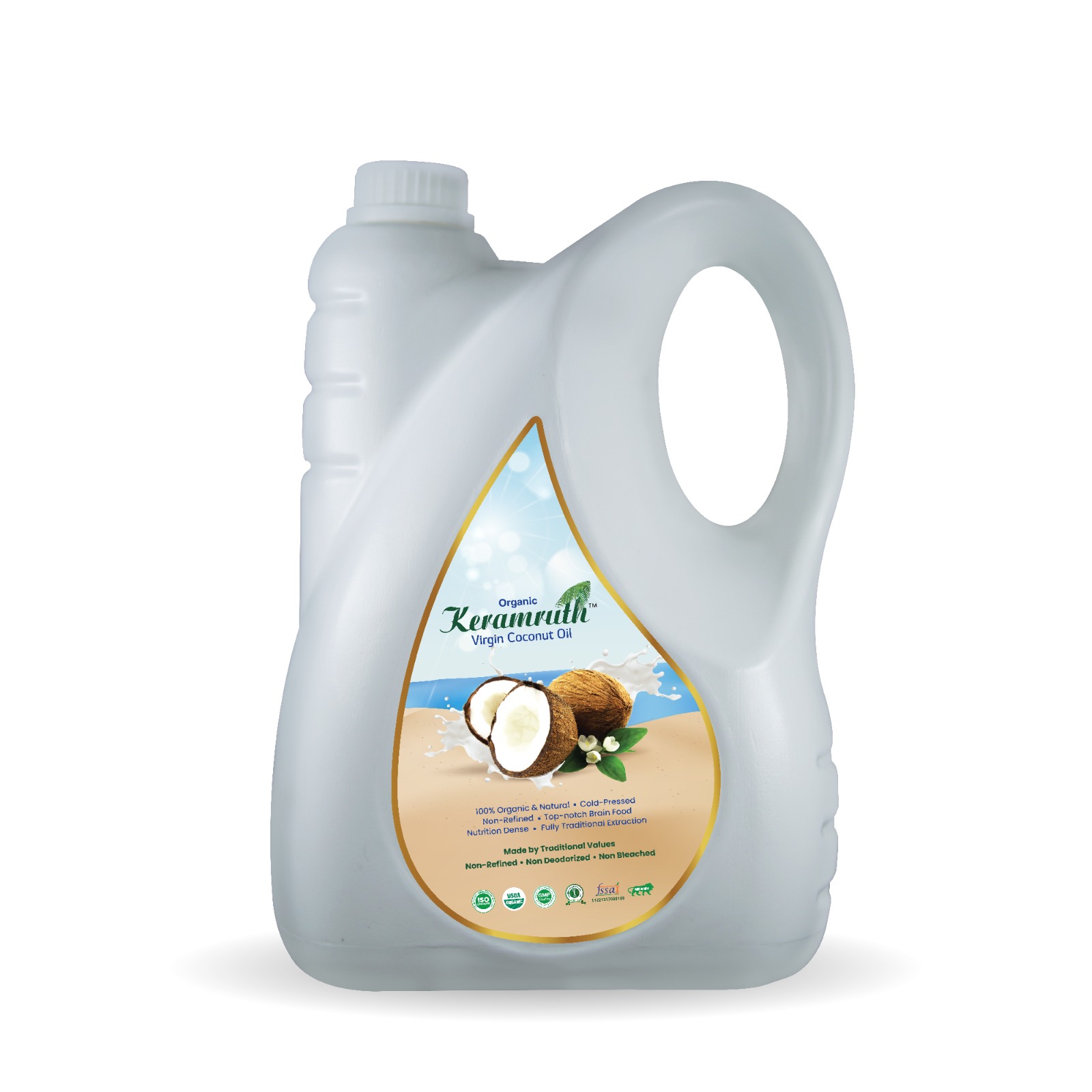 keramruth virgin coconut oil 5 Liter, Ph : 8880016668